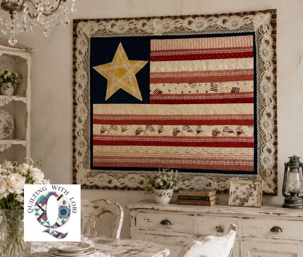 Lace Linen and Liberty - logo on the left